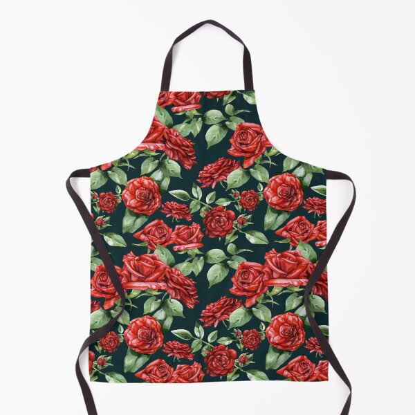 Item preview, Red Roses Pattern Dark Turquoise designed and sold by Katariina Purru.