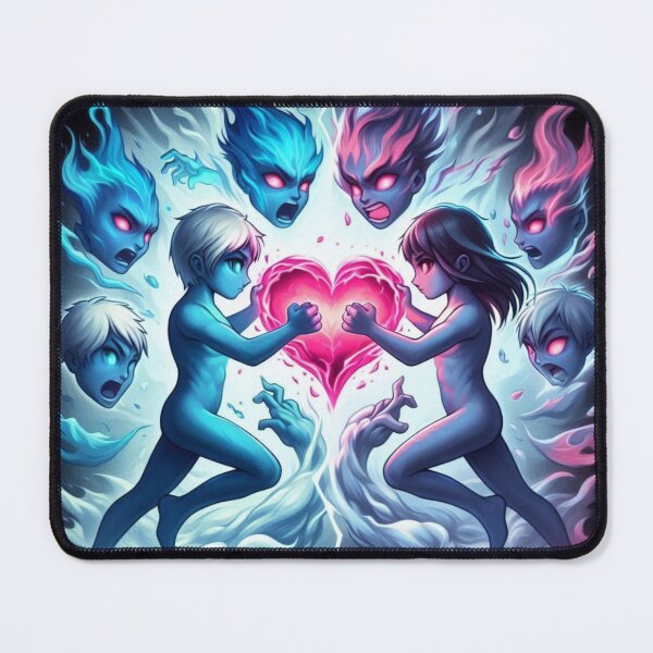 Item preview, Ethereal Love: A Dance of Flames and Spirits designed and sold by ZenOfAIarts.