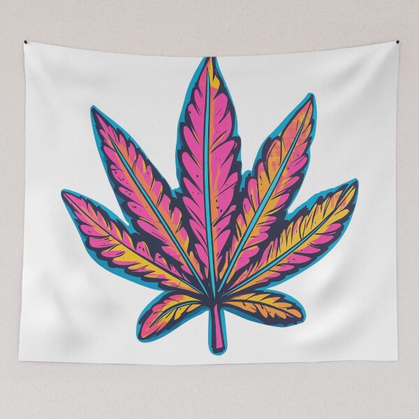 Artikelvorschau, Lebendiges Cannabisblatt Sticker Design entworfen und verkauft von BeUniqueCo.