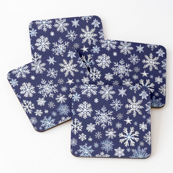 Item preview, Elegant Snowflake Christmas Design - Dark Blue & White designed and sold by Magic Of Imagination.