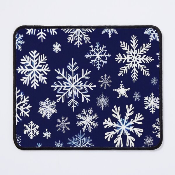 Item preview, Elegant Snowflake Christmas Design - Dark Blue & White designed and sold by Magic Of Imagination.
