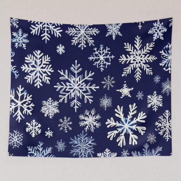 Item preview, Elegant Snowflake Christmas Design - Dark Blue & White designed and sold by Magic Of Imagination.