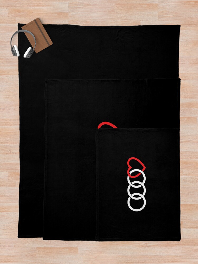 Thumbnail 5 of 6, Throw Blanket, Audi Love (Dark) designed and sold by aipolohu.