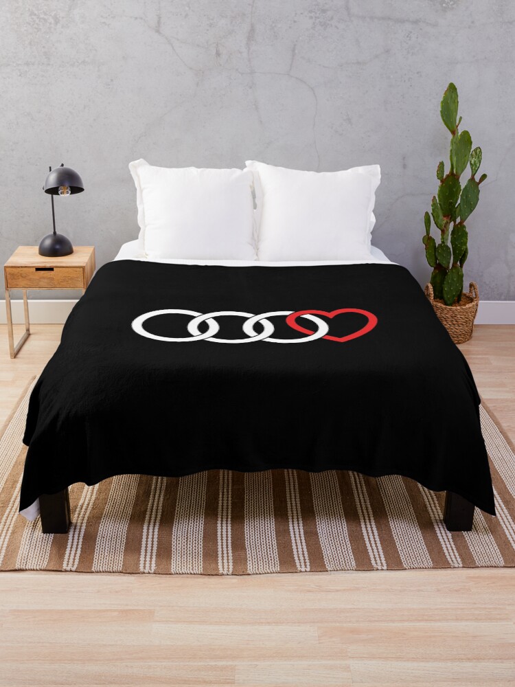 Thumbnail 1 of 6, Throw Blanket, Audi Love (Dark) designed and sold by aipolohu.