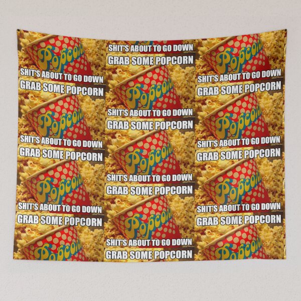 Item preview, Funny Popcorn Meme - Perfect for Movie Lovers and Snack Enthusiasts designed and sold by Earth Nature Creations.