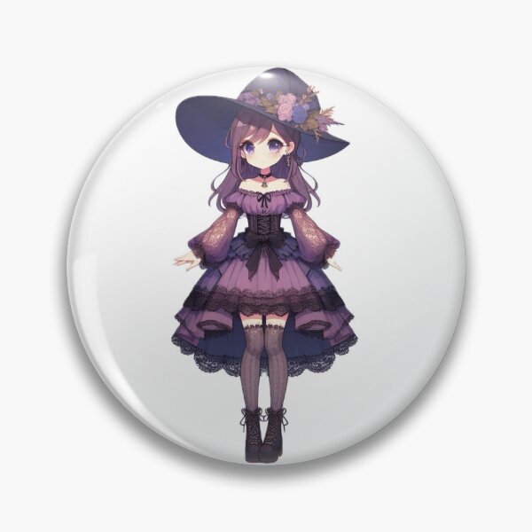 Artikelvorschau, Süße kleine lila Anime-Hexe entworfen und verkauft von TonzDesigns.