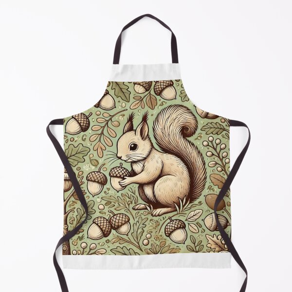 Item preview, Whimsical Squirrel Gathering Acorns designed and sold by WildlifeWhimsy.