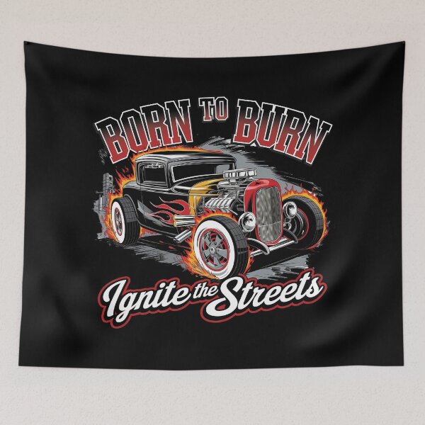 Item preview, Born to Burn Hot Rod – Flame-Powered Classic Car Art, Ignite the Streets designed and sold by BNCH44.