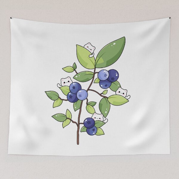 Item preview, Cartoon Cats Hidden Among Blueberry Bush Illustration designed and sold by sintiamarischa.