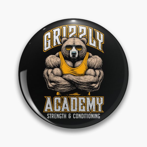 Artikelvorschau, Bear Gym Funny Grizzly Academy Kraft- und Konditionstraining entworfen und verkauft von GrandeDuc.