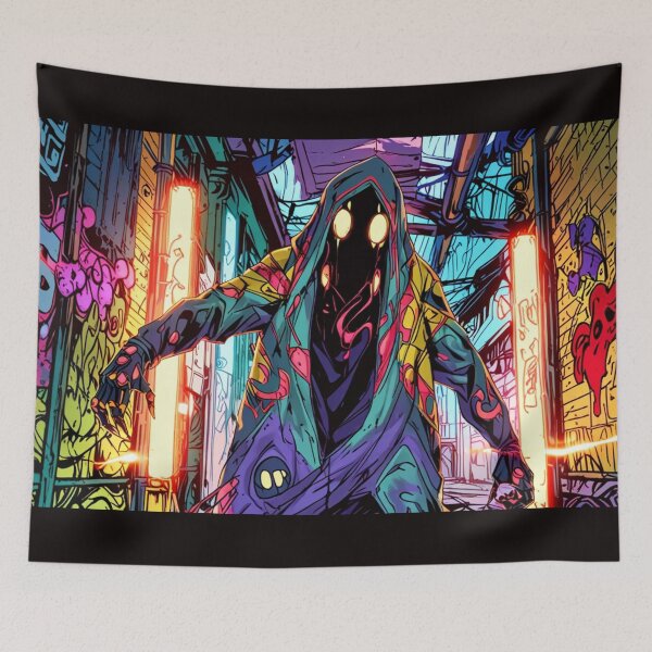 Item preview, 3d anime graffiti Japanese ghost monster designed and sold by 1benjamah1136.