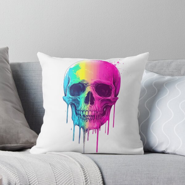 Item preview, Neon Drip Skull Surreal Colorful Art designed and sold by PixelReverb.