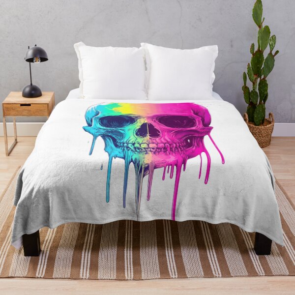 Item preview, Neon Drip Skull Surreal Colorful Art designed and sold by PixelReverb.