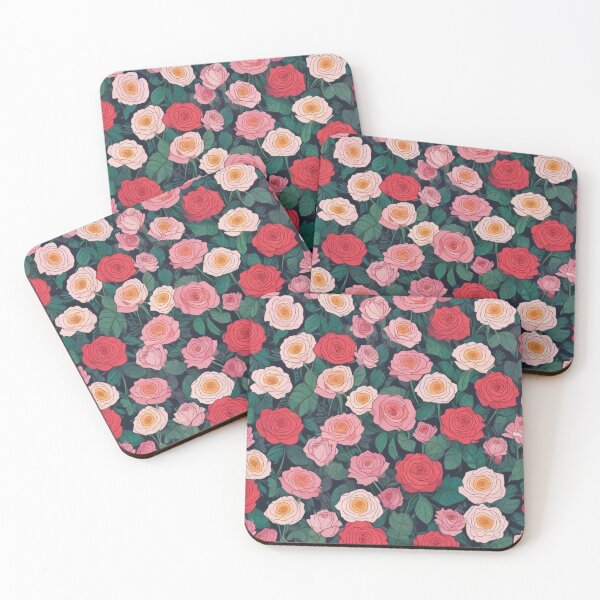 Item preview, Red Pink White Roses Garden Design SolaAndSoli designed and sold by SolaAndSoli.