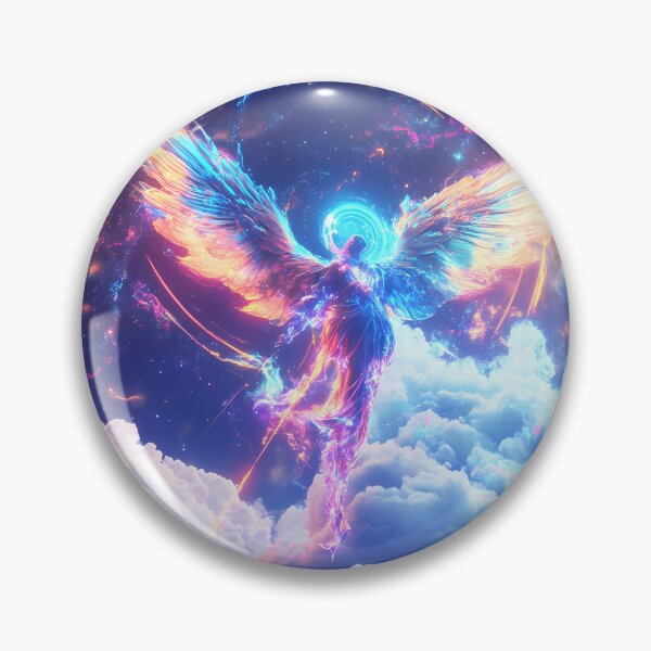 Item preview, Neon Angel of Light Celestial Energy Art designed and sold by PixelReverb.