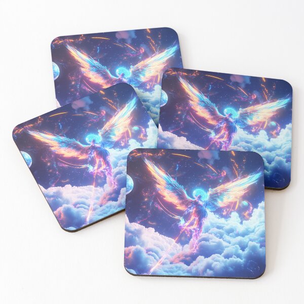 Item preview, Neon Angel of Light Celestial Energy Art designed and sold by PixelReverb.