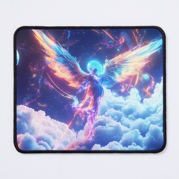 Item preview, Neon Angel of Light Celestial Energy Art designed and sold by PixelReverb.