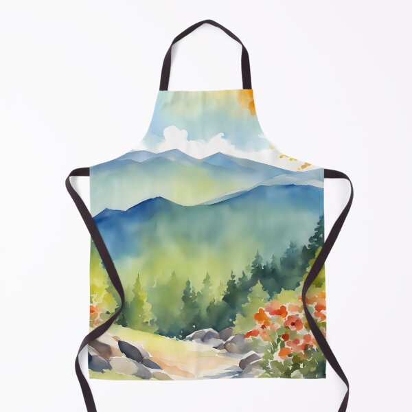 Item preview, Watercolor Mountain in Spring Bloom designed and sold by CalmnessbyChoice.
