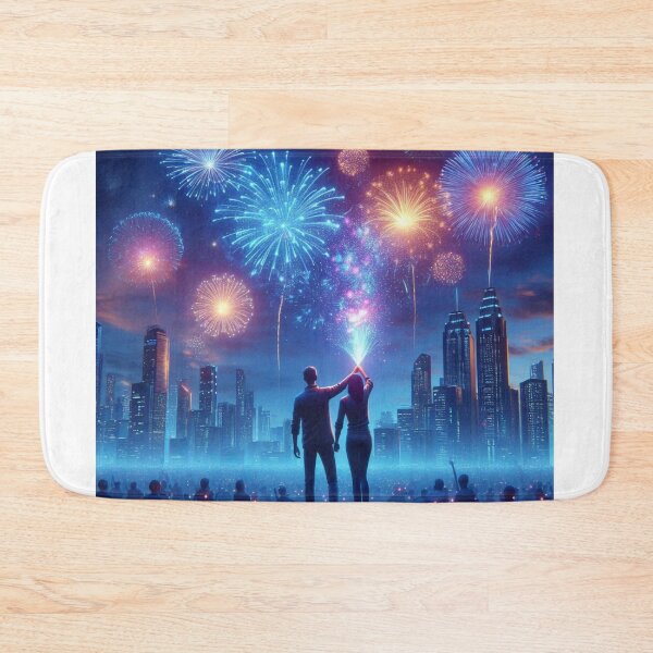 Item preview, Enchanting Couple Staring Night Enjoying the Fireworks designed and sold by choder61.
