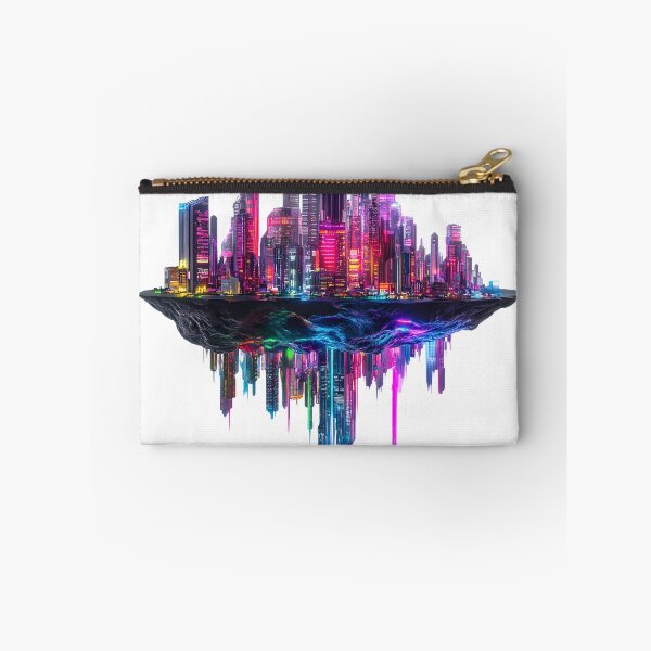 Item preview, Floating Neon Cityscape Futuristic Abstract Vision designed and sold by PixelReverb.