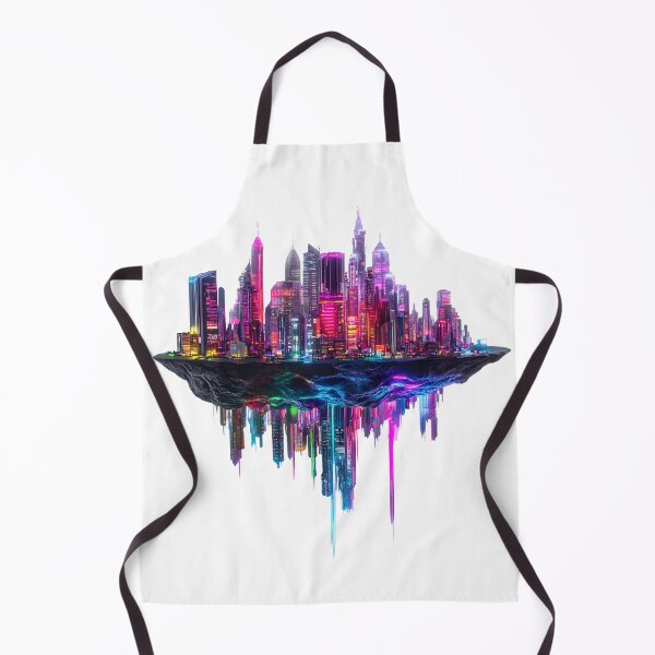 Item preview, Floating Neon Cityscape Futuristic Abstract Vision designed and sold by PixelReverb.