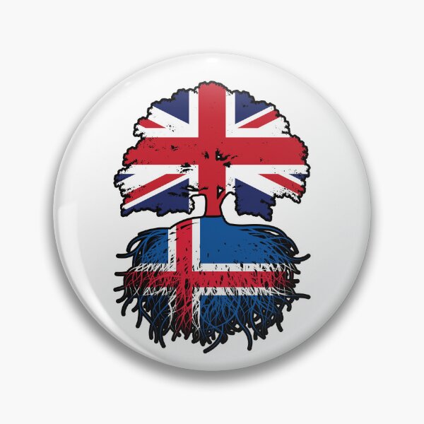 Item preview, Iceland Icelandic British UK United Kingdom Britain Tree Roots Flag designed and sold by FlagX.