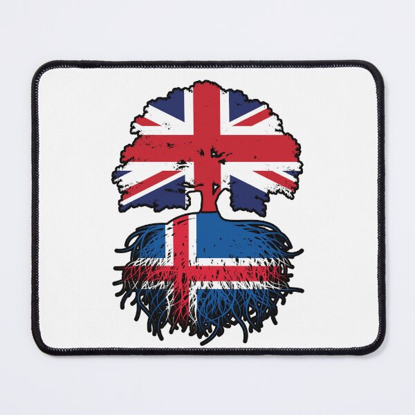 Item preview, Iceland Icelandic British UK United Kingdom Britain Tree Roots Flag designed and sold by FlagX.