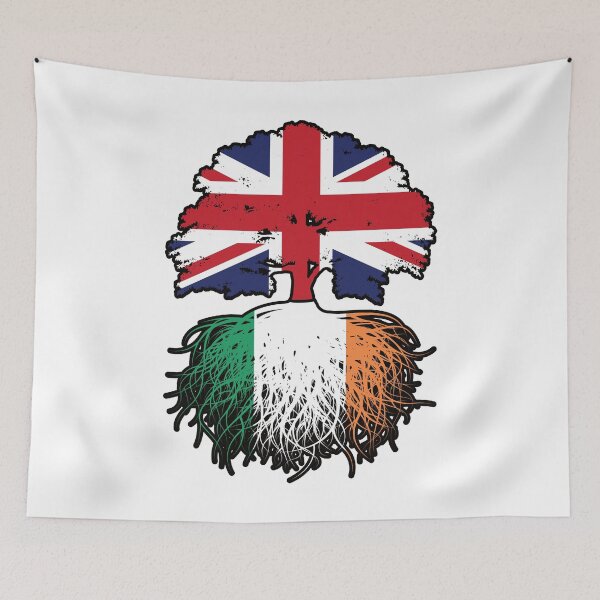 Item preview, Ireland Irish British UK United Kingdom Britain Tree Roots Flag designed and sold by FlagX.