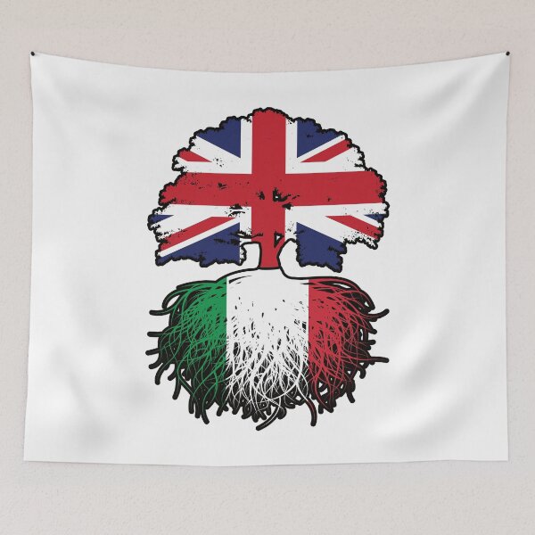 Item preview, Italy Italian British UK United Kingdom Britain Tree Roots Flag designed and sold by FlagX.