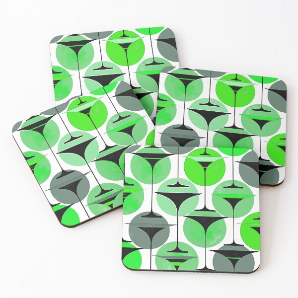 Item preview, Atomic Fifties Inspired Martinis In Grey, Green designed and sold by taiche.