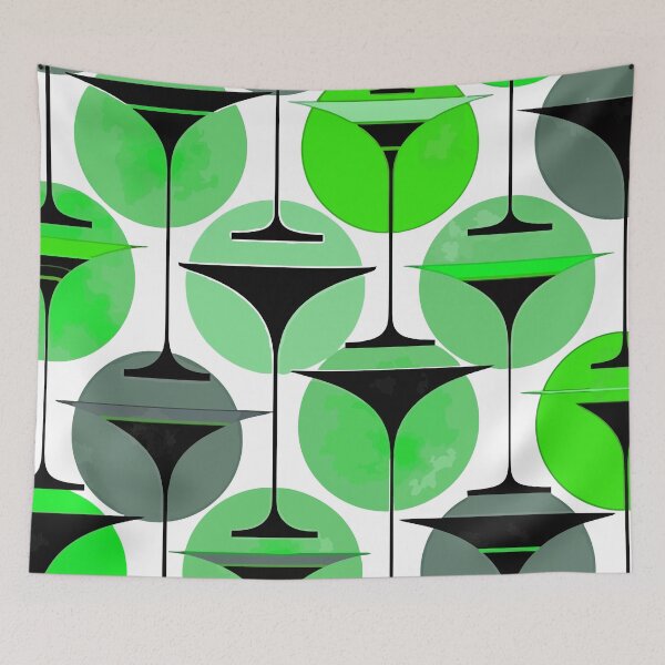 Item preview, Atomic Fifties Inspired Martinis In Grey, Green designed and sold by taiche.