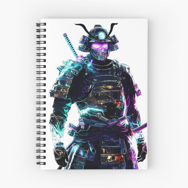 Item preview, Neon Samurai Futuristic Warrior in Glowing Armor designed and sold by PixelReverb.