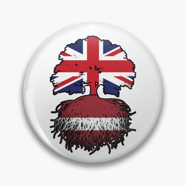 Item preview, Latvia Latvian British UK United Kingdom Britain Tree Roots Flag designed and sold by FlagX.