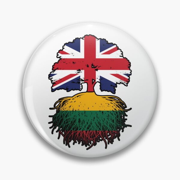 Item preview, Lithuania Lithuanian British UK United Kingdom Britain Tree Roots Flag designed and sold by FlagX.