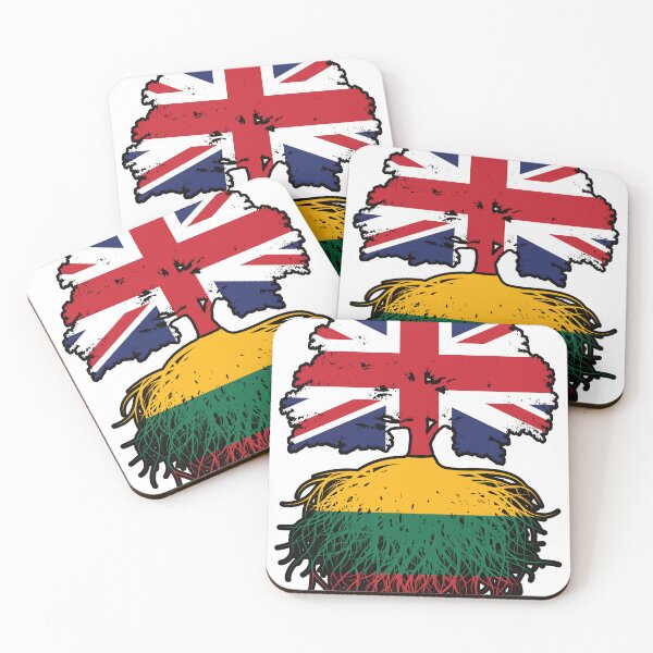 Item preview, Lithuania Lithuanian British UK United Kingdom Britain Tree Roots Flag designed and sold by FlagX.