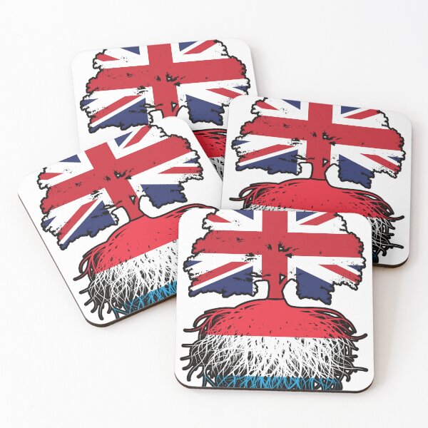 Item preview, Luxembourg Luxembourgian British UK United Kingdom Britain Tree Roots Flag designed and sold by FlagX.