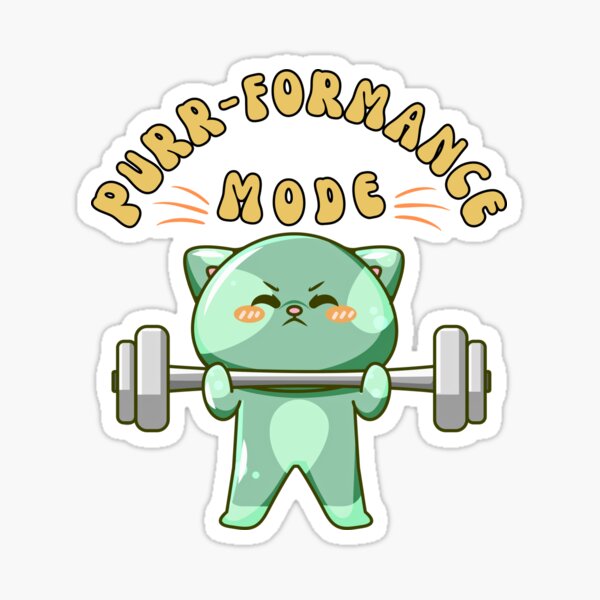 Item preview, Cat Weightlifting Cute Gym Fitness Funny designed and sold by curvesNgorgeous.