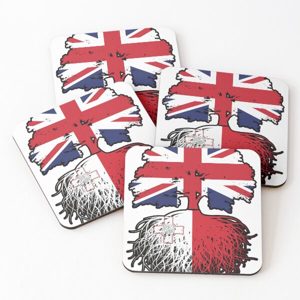 Item preview, Malta Maltese British UK United Kingdom Britain Tree Roots Flag designed and sold by FlagX.
