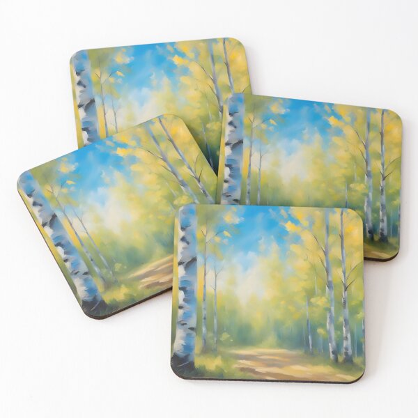 Item preview, Birch Forest and Path in Spring Sunshine designed and sold by CalmnessbyChoice.
