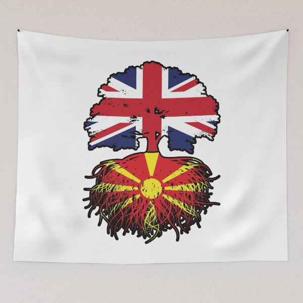 Item preview, Macedonia Macedonian British UK United Kingdom Britain Tree Roots Flag designed and sold by FlagX.