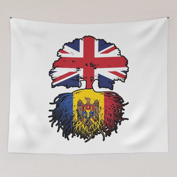 Item preview, Moldava Moldavan British UK United Kingdom Britain Tree Roots Flag designed and sold by FlagX.