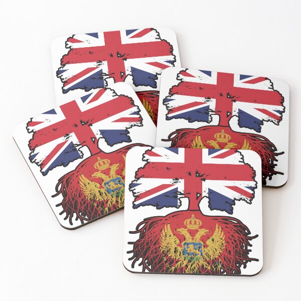 Item preview, Montenegro Montenegrin British UK United Kingdom Britain Tree Roots Flag designed and sold by FlagX.