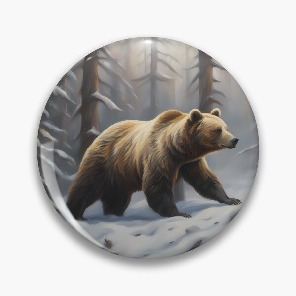 Item preview, Bear in Winter Forest designed and sold by CalmnessbyChoice.