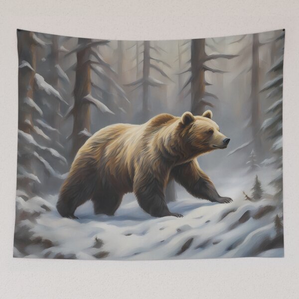 Item preview, Bear in Winter Forest designed and sold by CalmnessbyChoice.