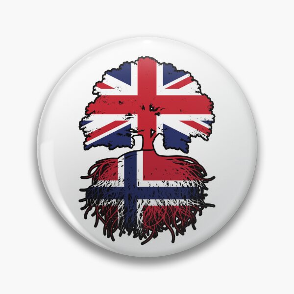 Item preview, Norway Norwegian British UK United Kingdom Britain Tree Roots Flag designed and sold by FlagX.