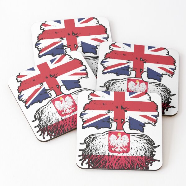 Item preview, Poland Polish British UK United Kingdom Britain Tree Roots Flag designed and sold by FlagX.