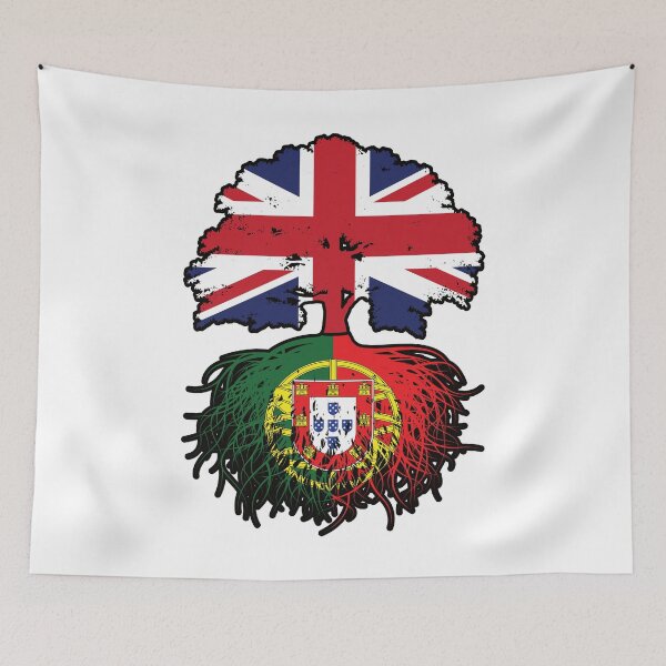 Item preview, Portugal Portuguese British UK United Kingdom Britain Tree Roots Flag designed and sold by FlagX.