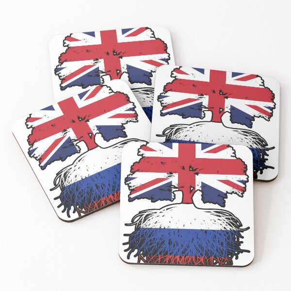 Item preview, Russia Russian British UK United Kingdom Britain Tree Roots Flag designed and sold by FlagX.