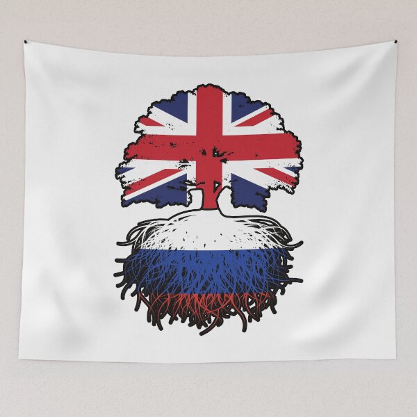 Item preview, Russia Russian British UK United Kingdom Britain Tree Roots Flag designed and sold by FlagX.