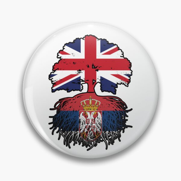 Item preview, Serbia Serbian British UK United Kingdom Britain Tree Roots Flag designed and sold by FlagX.